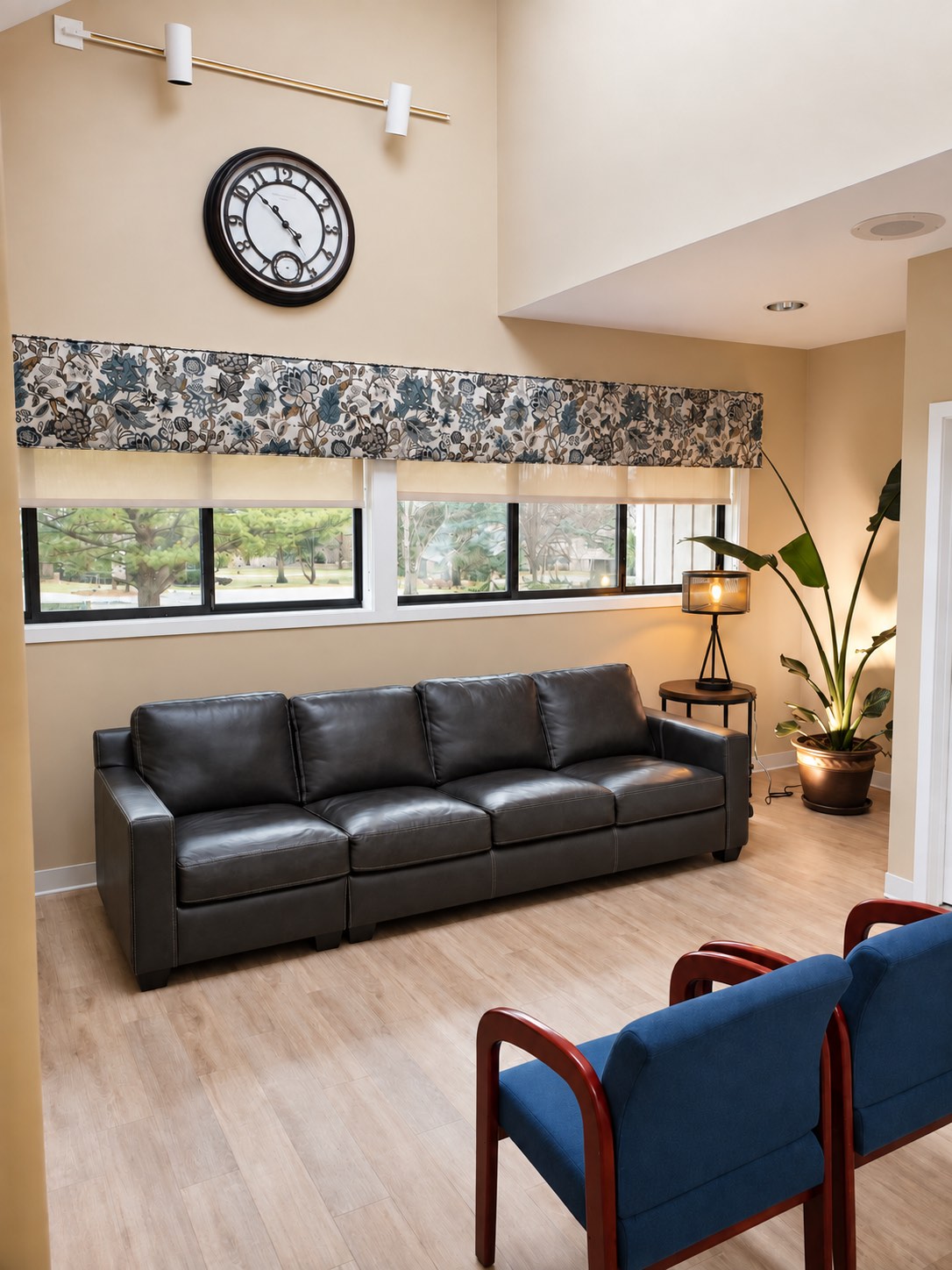 Sofa and seating in the waiting room